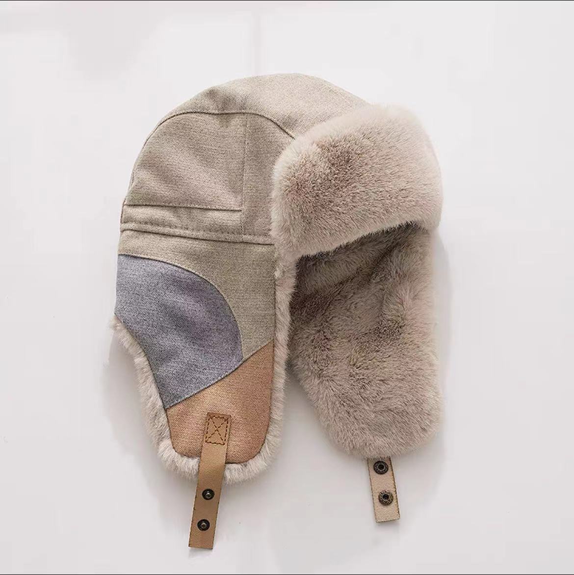 Bomberhoed Mannen Vrouwen Dikke Warme Russische Ushanka Bontmuts Mode Mannelijke Vrouwelijke Muts Zwart Grijs Oorklep Ski Russische Cap: Sky Blue