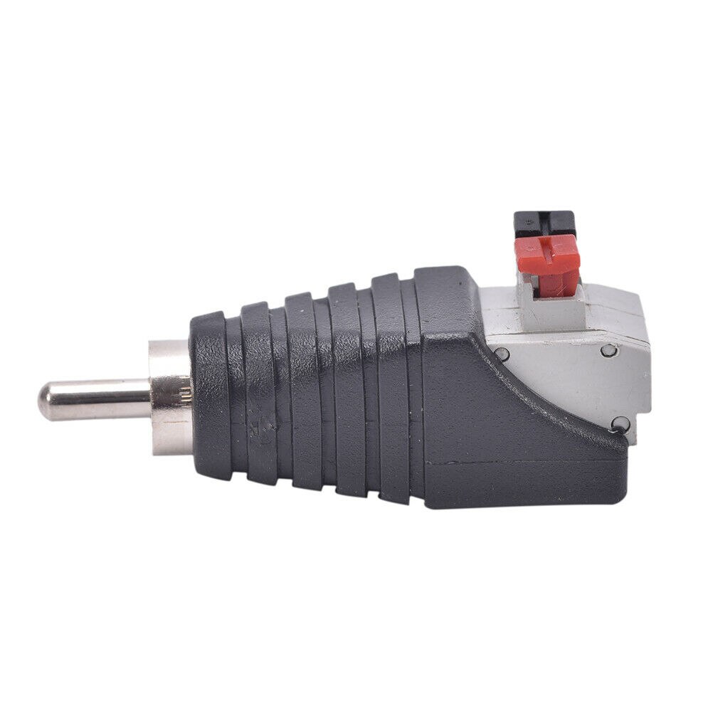 Cabo de fio do alto-falante de 2 pces para o cabo de áudio masculino profissional jack imprensa plug rca conector adaptador cabo