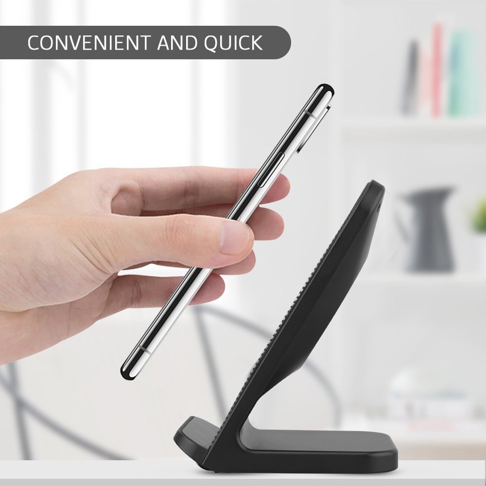 Cargador inalámbrico rápido Qi FDGAO, carga rápida 3,0, USB 10W, soporte de carga rápida con ventilador de refrigeración para iPhone XR XS X 8 Samsung S10 S9
