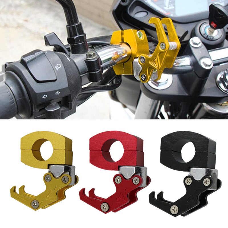 Ganchos universales para motocicleta, bolsa de equipaje, gancho para casco, fácil de instalar, soporte para bolsa de almacenamiento, aleación de aluminio