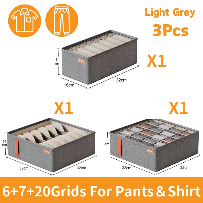 Organizery robić szuflad szafek Skarpetki Organizer bielizny Pudełko robić sypialni Szafa Organizer ubrań na bieliznę Organizer robić przechowywania skarpet: Srebrny