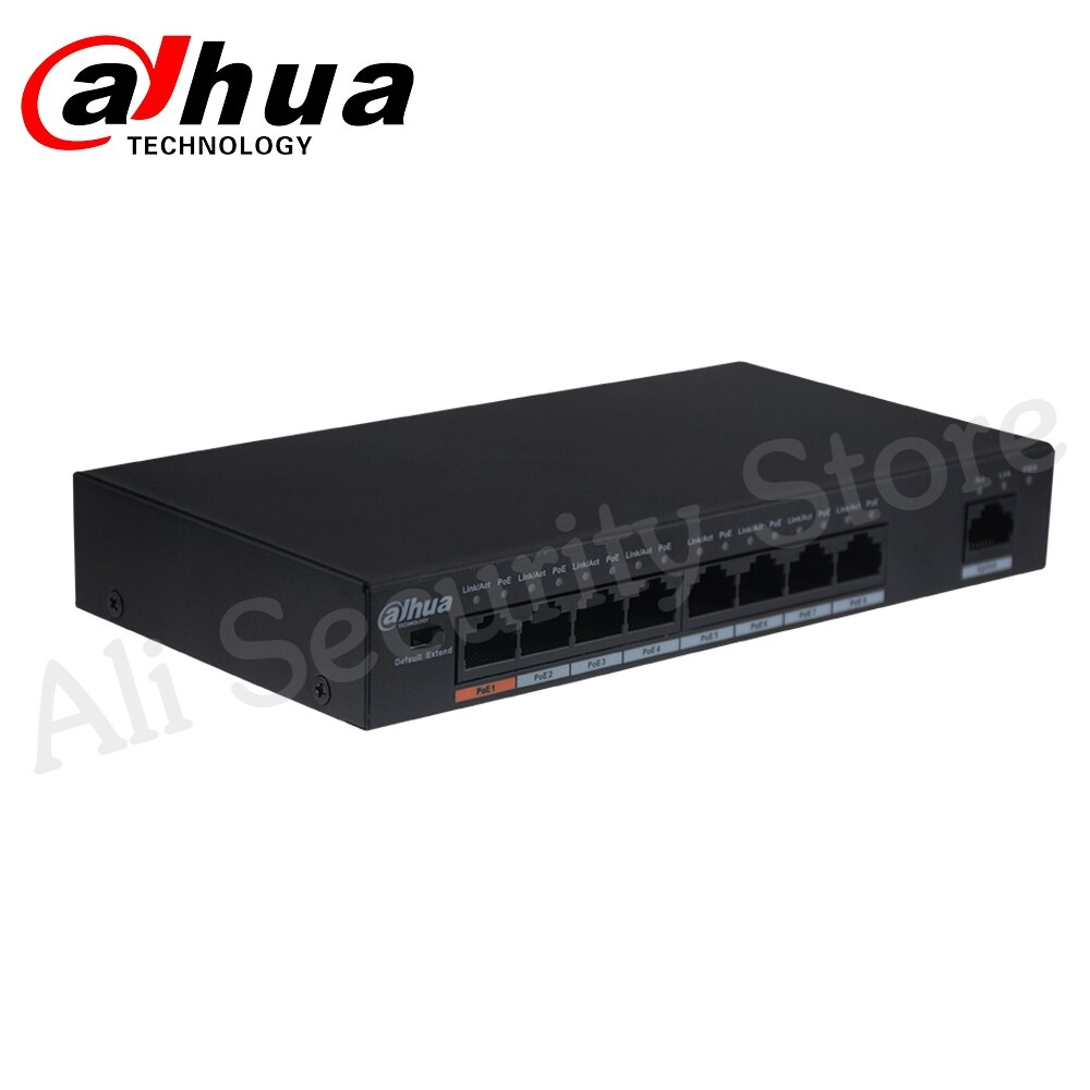 Dahua 4ch PoE Switch DH-S1500C-4ET2ET-DPWR 4CH Ethernet Switch With 250m Power Transit Distance Support PoE PoE+&amp;Hi-PoE Protocol