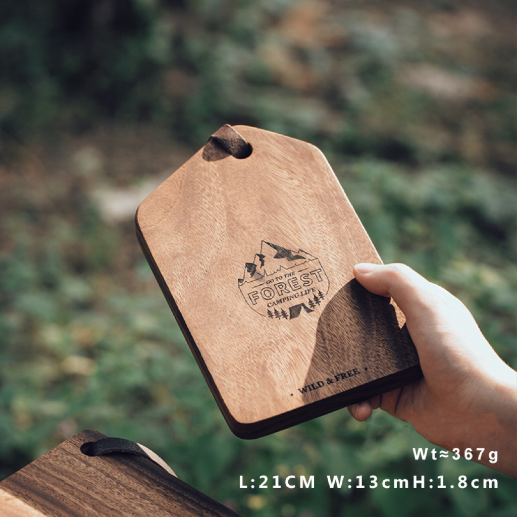 Small Camping Outdoor Portable Chopping Board High Wooden Travel Hiking Tent Survival Chopping Board Tray Steak Placemen: Blue