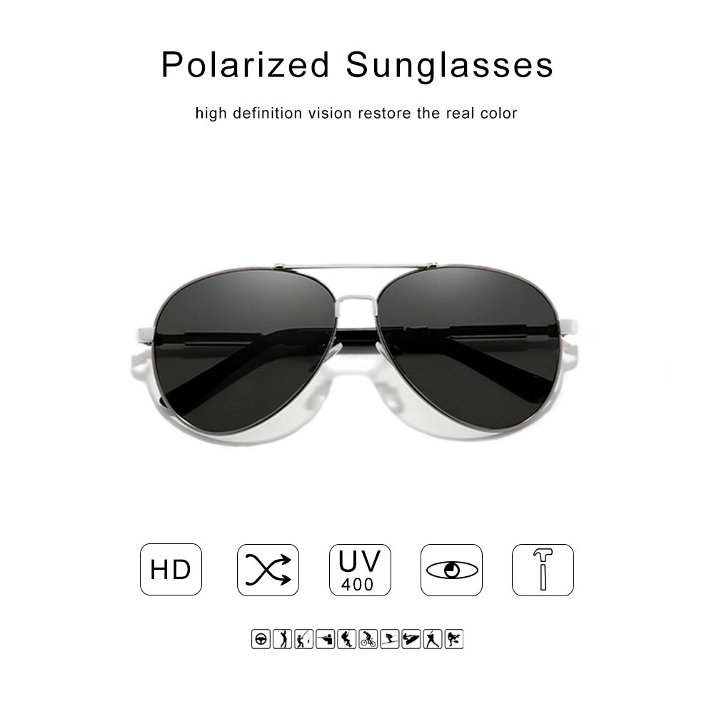 GXP Aluminum pilot Sunglasses Polarized Sun glasses Men And Women Mirror Photochromic Lens Anti-glare Driving Eyewear