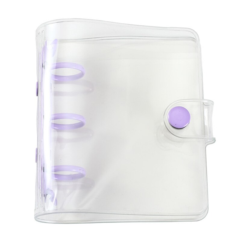 Creatieve Leuke Transparante 3 Ring Mini Losbladige Hand Boek Student Draagbare Notebook Bindmiddel Kawaii Schoolbenodigdheden: H05