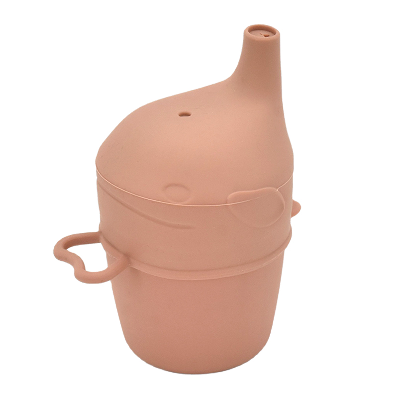 Gobelet à eau en Silicone de couleur Pure pour bébé, Anti-brûlure, de alimentaire, pour apprendre à boire, pour enfants, BPAFREE: 1set Orange