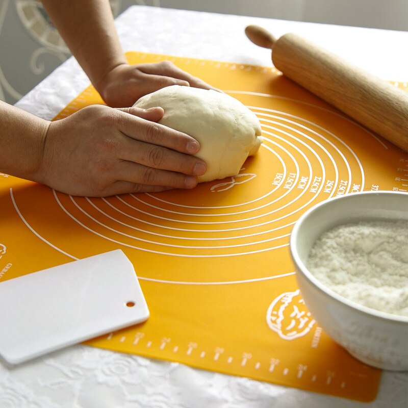 Mat For Rolling Dough Non-Stick Silicone Pastry Board Non-Slip High Temperature Resistance With Size Pattern Fondant Baking Tool