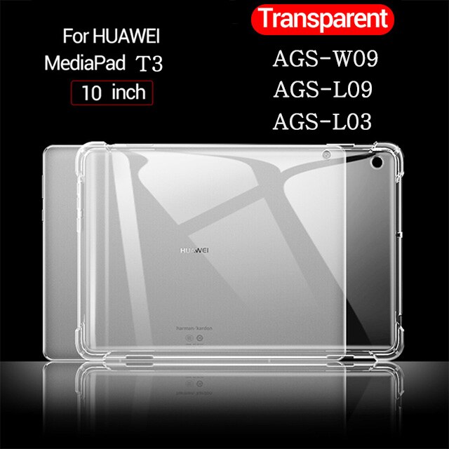 Shockproof Silicone Case for Huawei MediaPad MatePad T3 T5 T8S M3 M5 M6 Lite 8.0 8.4 10.1.8 Transparent Rubber Flexible Bumper: Huawei-T3 10