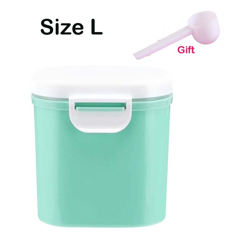 Baby Milk Powder Container Portable Formula Food Storage Dispenser Infant Sealed Baby milk box portable kids Food Storage Box: Green Size L