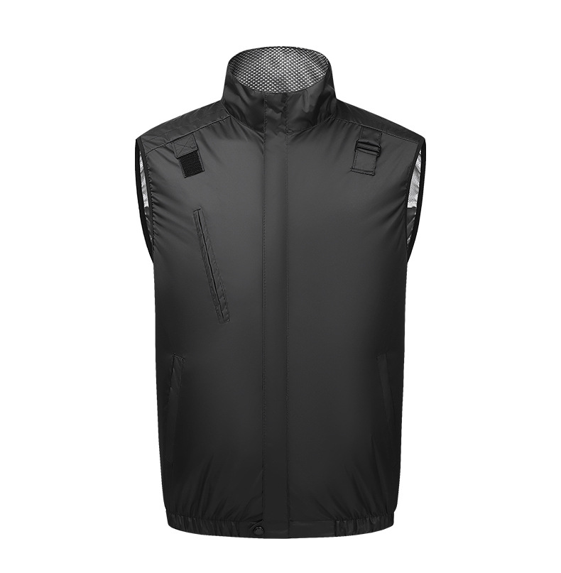 Airconditioning ventilatorvest mouwloos lasbeschermend vest herenstijl zomermode polyester stof werkkleding vest