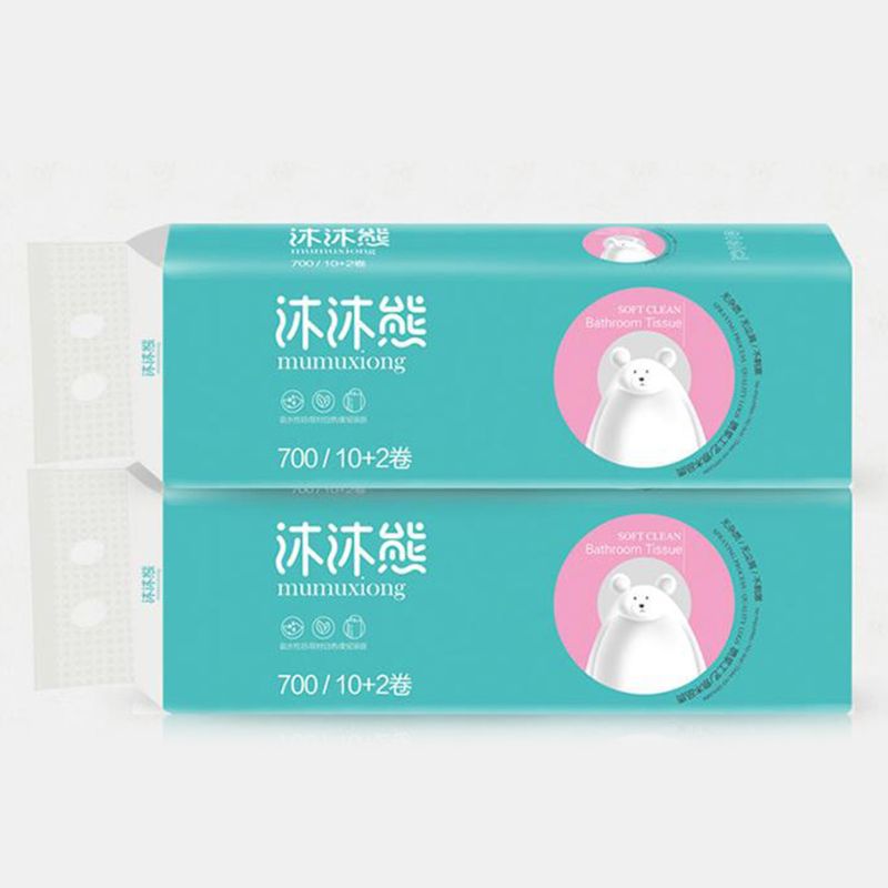 12 Rolls Silky, Smooth Soft Series Premium Home Toilet Paper, Kitchen Eco Friendly 100% Recycled Toilet Tis