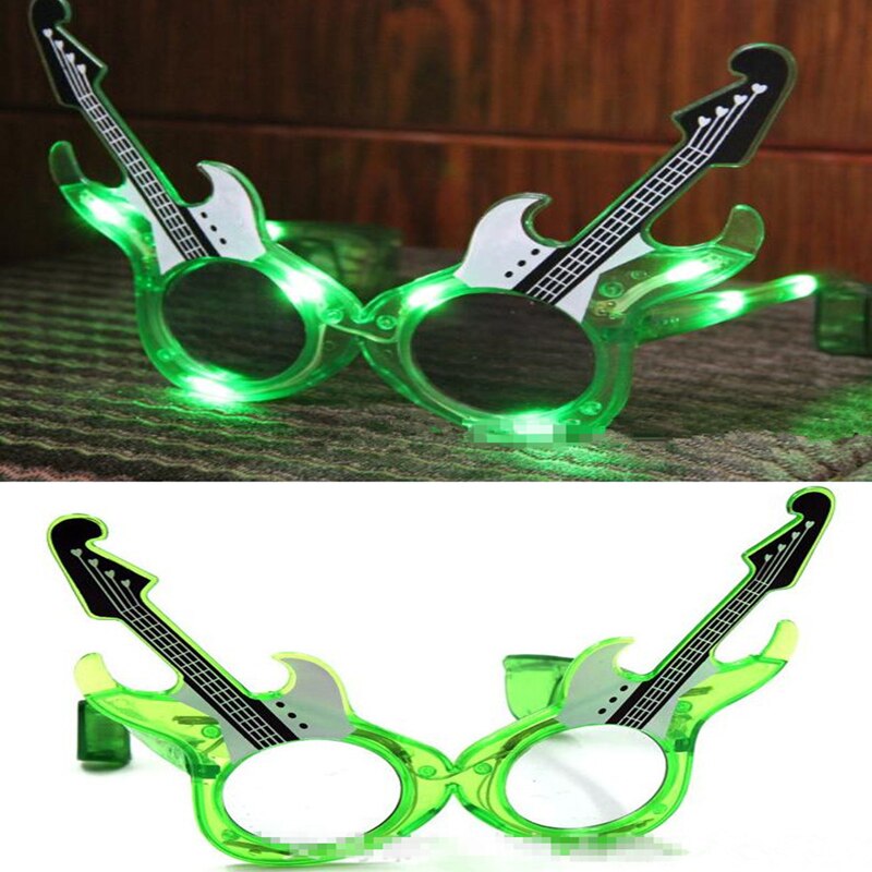 Guitare LED lunettes clignotantes lunettes lumineuses lunettes de lueur masque pour les yeux barre KTV Rave fête anniversaire mariage noël Halloween noël
