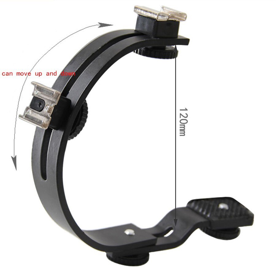 Photography C-Shaped Shoe Flash Bracket Stand For LED Video Light DSLR Camera Camcorder Flash Speedlite Speedlight