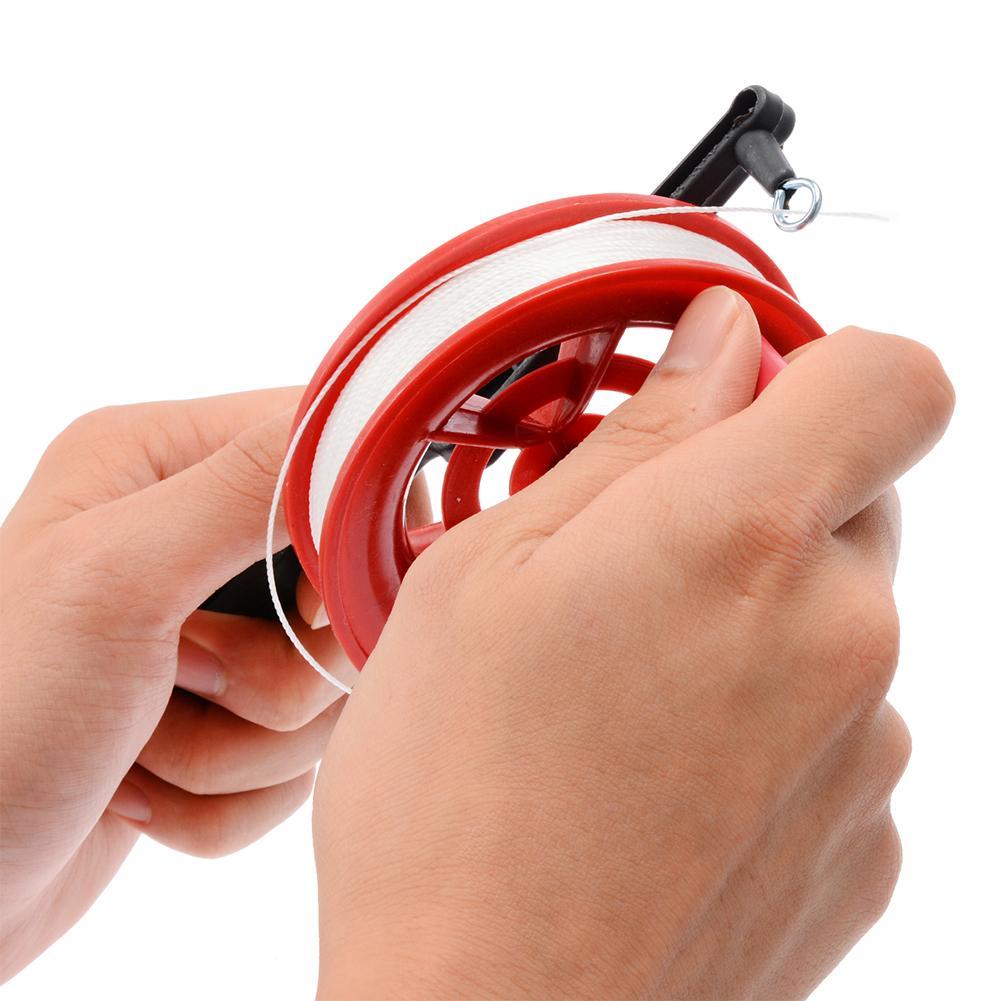30-180M Twisted String Line Red Wheel Kite Reel Winder Outdoor Toy Kite Accessory Kite Line Wheel Spring Summer Toy Kite Handle