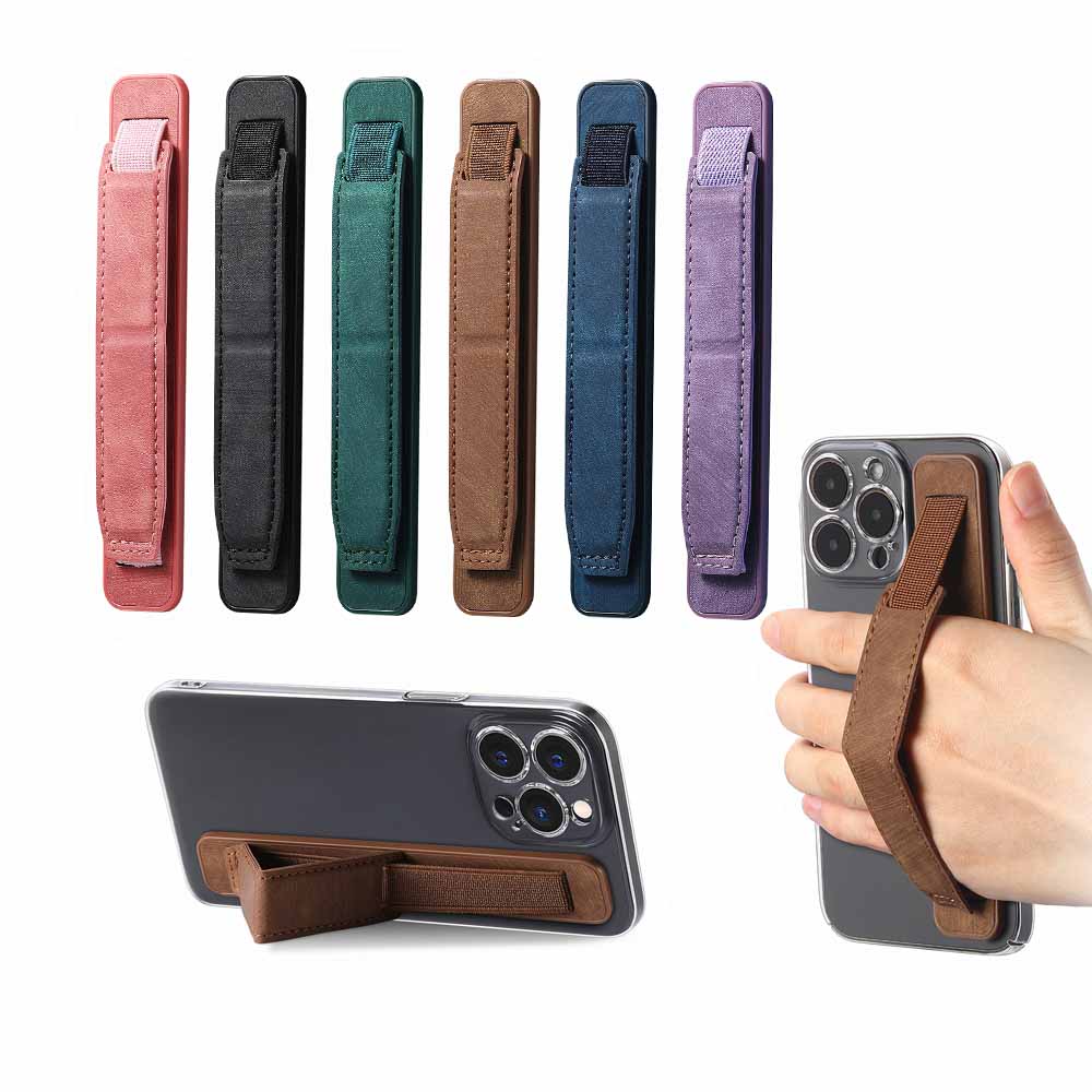 2-in-1 Phone Strap Grip Holder, Silicone Kickstand, Finger Holders for Most Smartphones