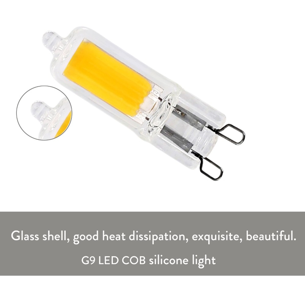 G9 Led-lampen 3 W 5 W COB Glas LED Lampen 25 W 45 W Halogeenlamp Equivalent voor Hanger Armatuur Thuis kroonluchters