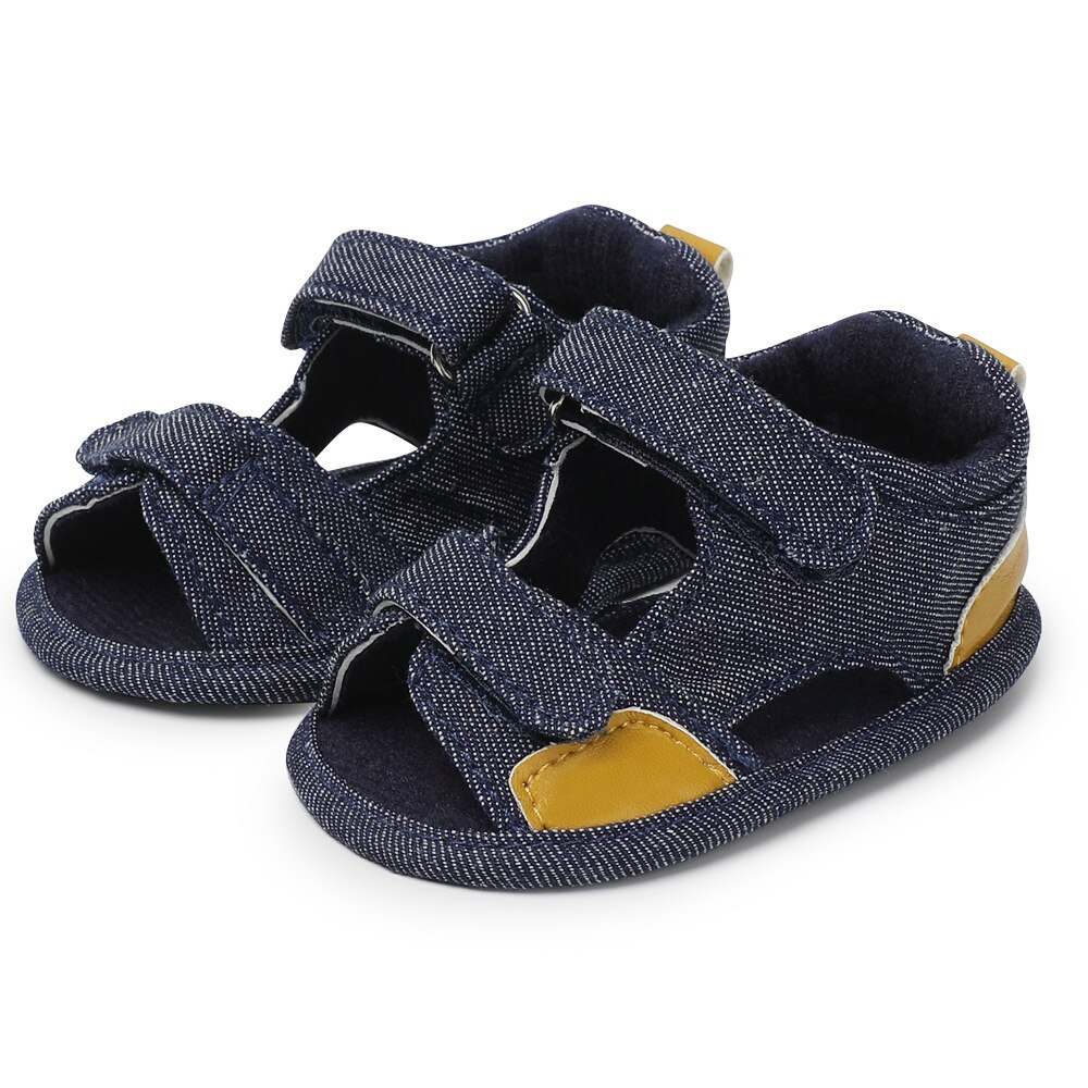 Baby Boys Girls Sandals Toddler Solid Color Slip-On Shoes Summer Baby PU Leather Sandals Crib Shoes Beach Shoes For 0-18 Months