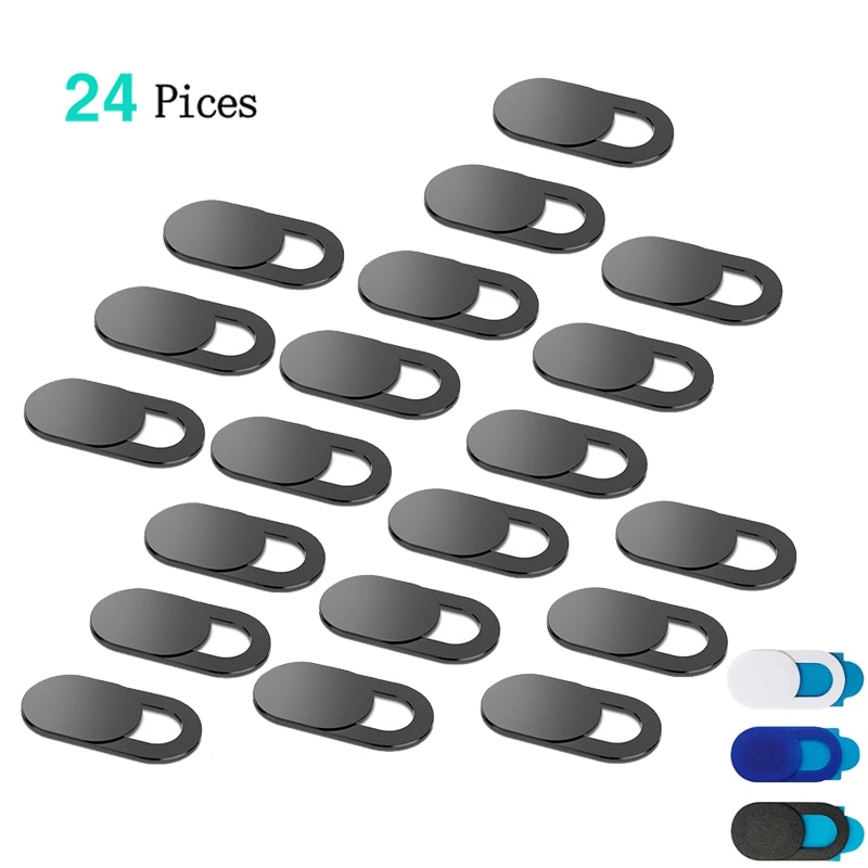 24/9PCS Mobile Phone Privacy Sticker WebCam Cover Shutter Magnet Slider Plastic for IPhone 12 Web Laptop Tablet Camera Cover