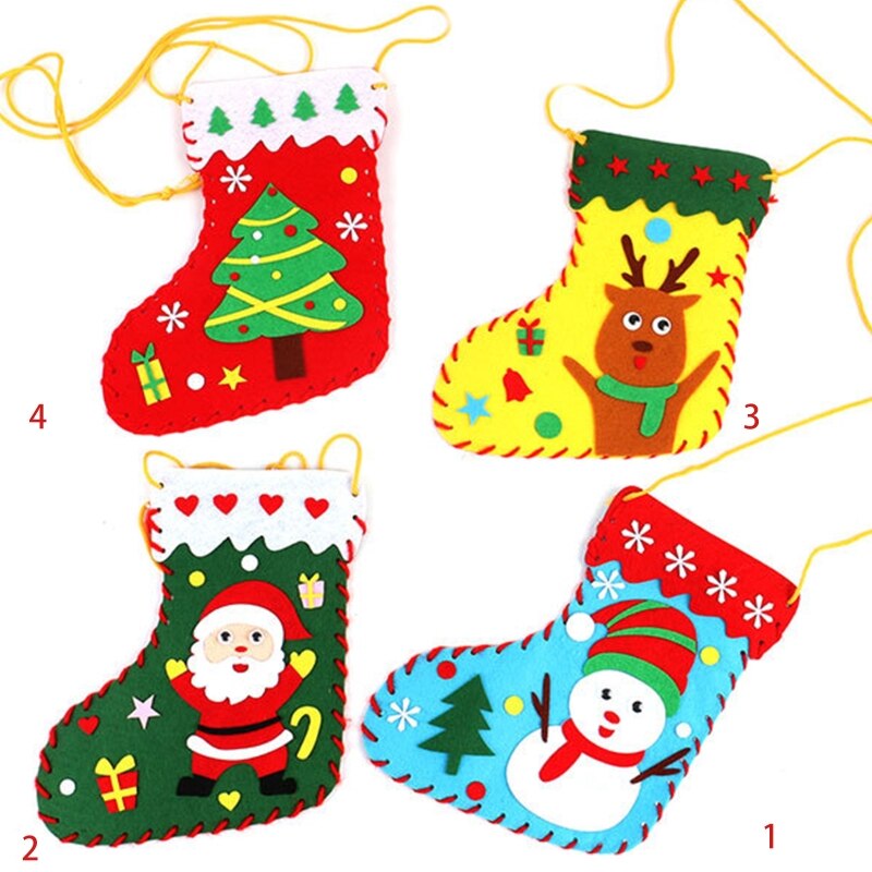 Christmas children's handmade socks Christmas decorations children's educational decorations DIY supplies