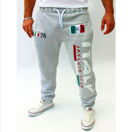 Casual byxor italiensk flagga tryck casual byxor stor storlek