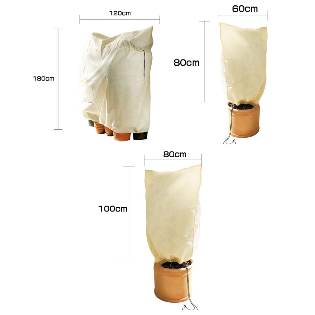 Cold Weather Tree Shrub Frost Protection Anti Freeze Greenhouse Outdoor Garden Bag Windproof Non Woven Plant Cover Warm Winter