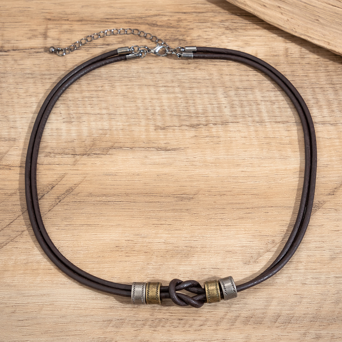 Jahrgang Halsband-halskette aus pu-leder mit metal...  Grandado