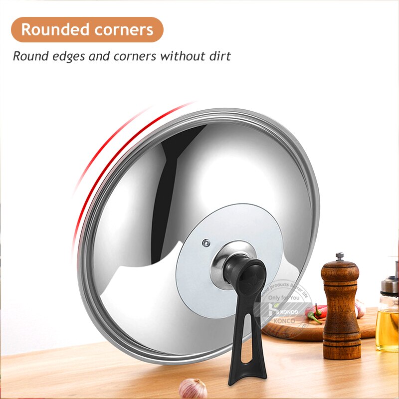 Stainless Steel Pot Lid,Household Frying Pan Lid Anti-scalding Wok Lid Transparent Steamer Lid Universal Glass Lid -32/34/36cm