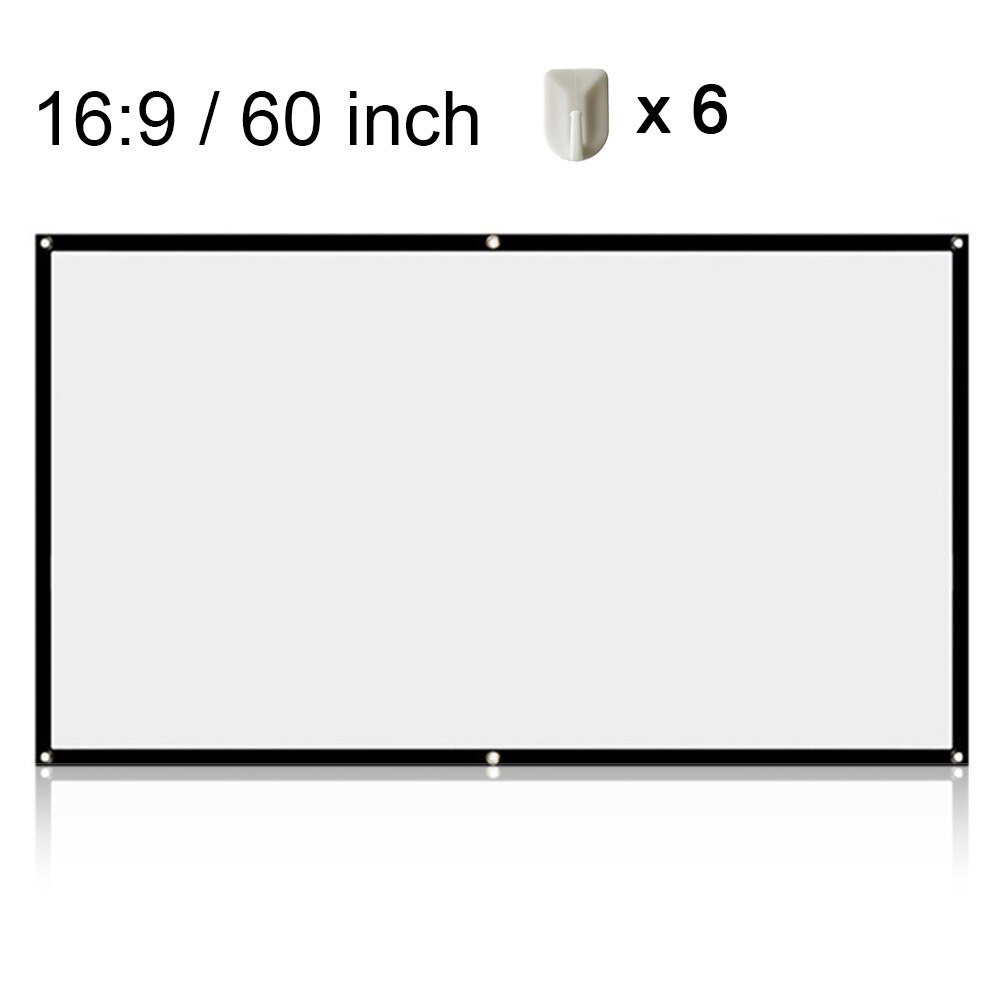 Simple Folding High Density Polyester Projector Film Curtain, Size:60 inch (4:3) Projection Area: 120x90cm