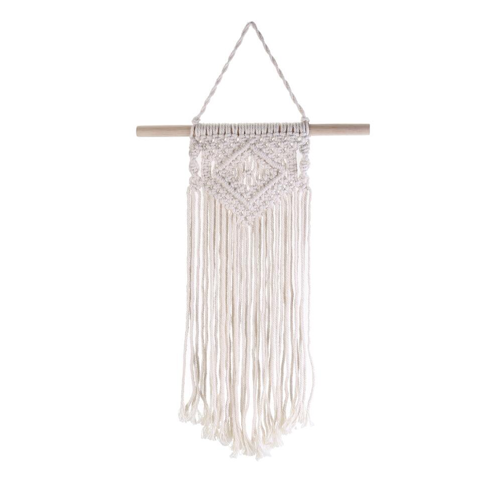 100% Natural Handmade Bohemian Chic Macrame Wall Hanging Tapestry Wall Decor Wall Art Woven Knitted Decoration: JT-15
