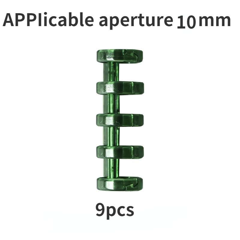 9Pcs 5 Gat Ring Binding Ring Segment Binding Ring Poreuze Punch Losbladige Papier Plastic Clip Toepasselijk Diafragma 10Mm: 08