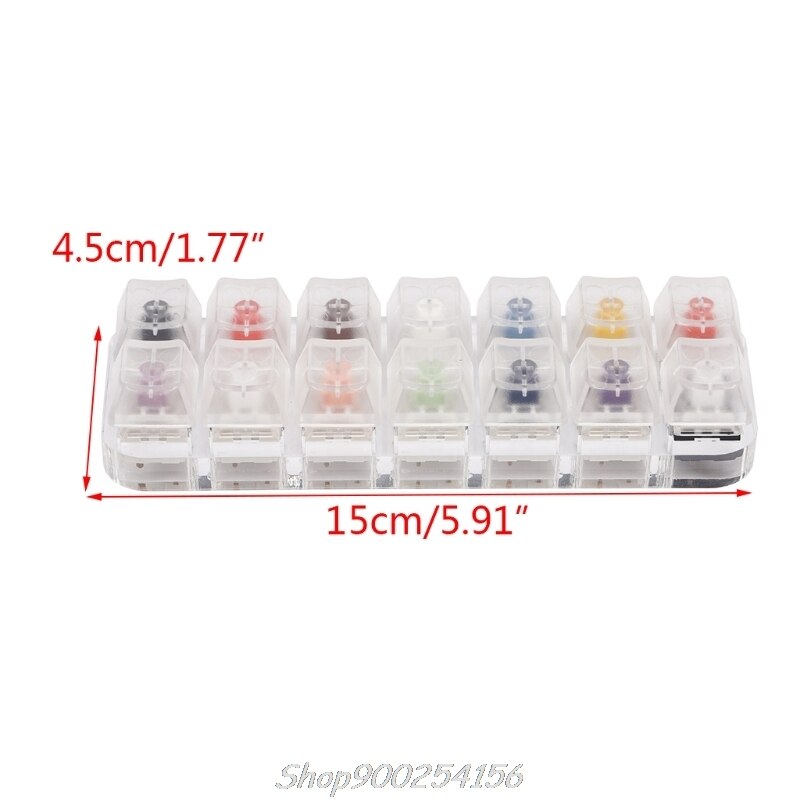 4 Key Caps Testing Tool Cherry MX Switches Keyboard Tester Kit Clear Keycaps Sampler PCB Mechanical Keyboard: 46
