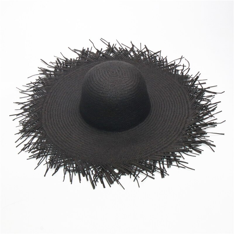 Sombreros de playa esponjosos de 9 colores para mujer, sombreros de Sol de ala ancha para verano, accesorios de playa para vacaciones, , NH967