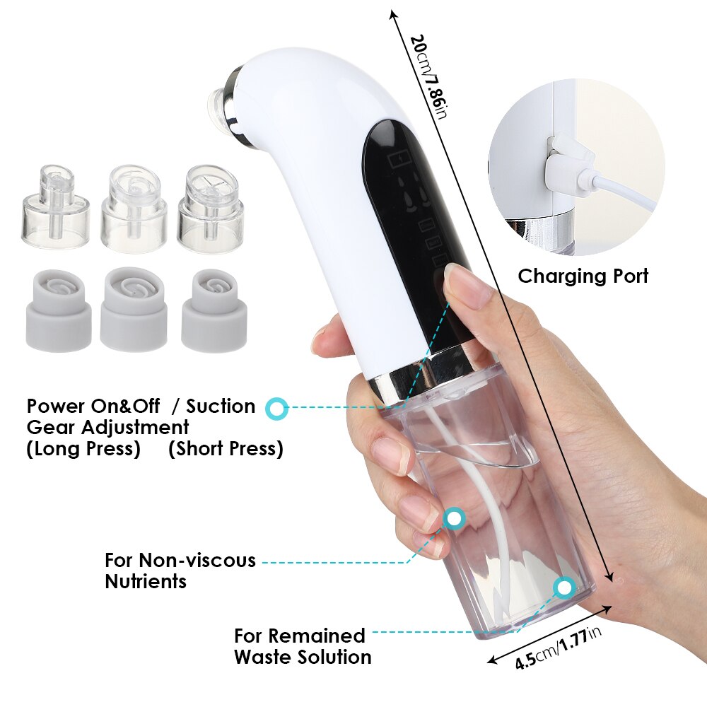 Blackhead Remover Nose Face Deep Cleaner Pore Acne Pimple Removal Vacuum Suction Facial Beauty Clean Skin Tool