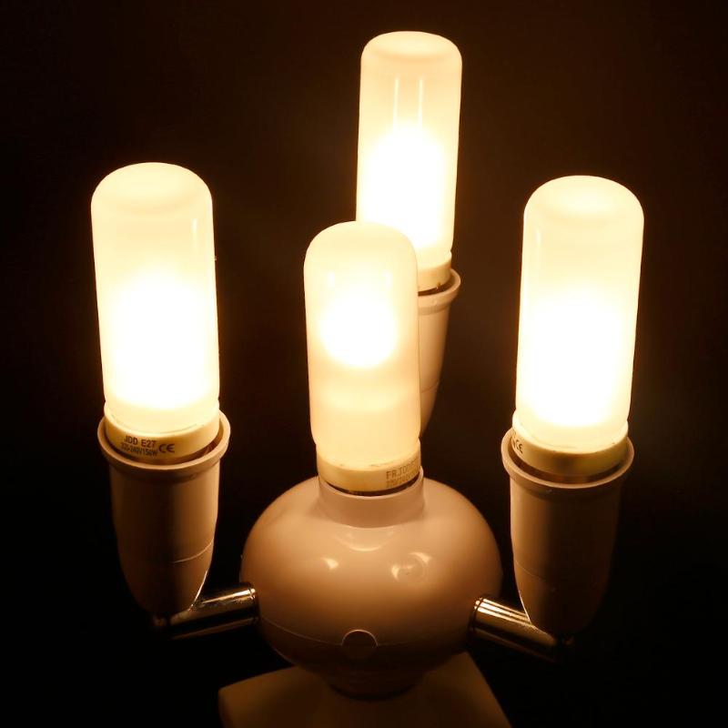 E27 6 5 4 3 in 1 LED Light Bulbs Adjustable Socket Adapter Splitter Standard Lamp Holder Base Converter for Home Indoor Lighting