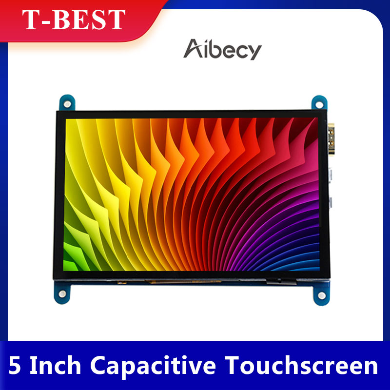 Aibecy 5 Polegada hd tela sensível ao toque capacitivo 800*480 resolução pequeno monitor portátil com interface usb hd