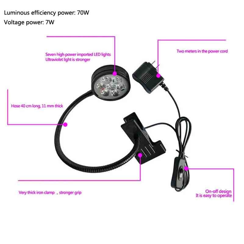 50w 70w bølgelængde 365nm 395nm 405nm uv uf søm tørretumbler led uv klæbende lysegrøn olie lilla manicure lys til gel lak: 70w / 395nm