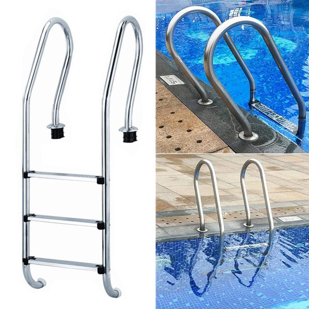 304 acessórios de aço inoxidável da piscina do pedal da escada rolante antiderrapante acessórios da piscina do pedal conveniente