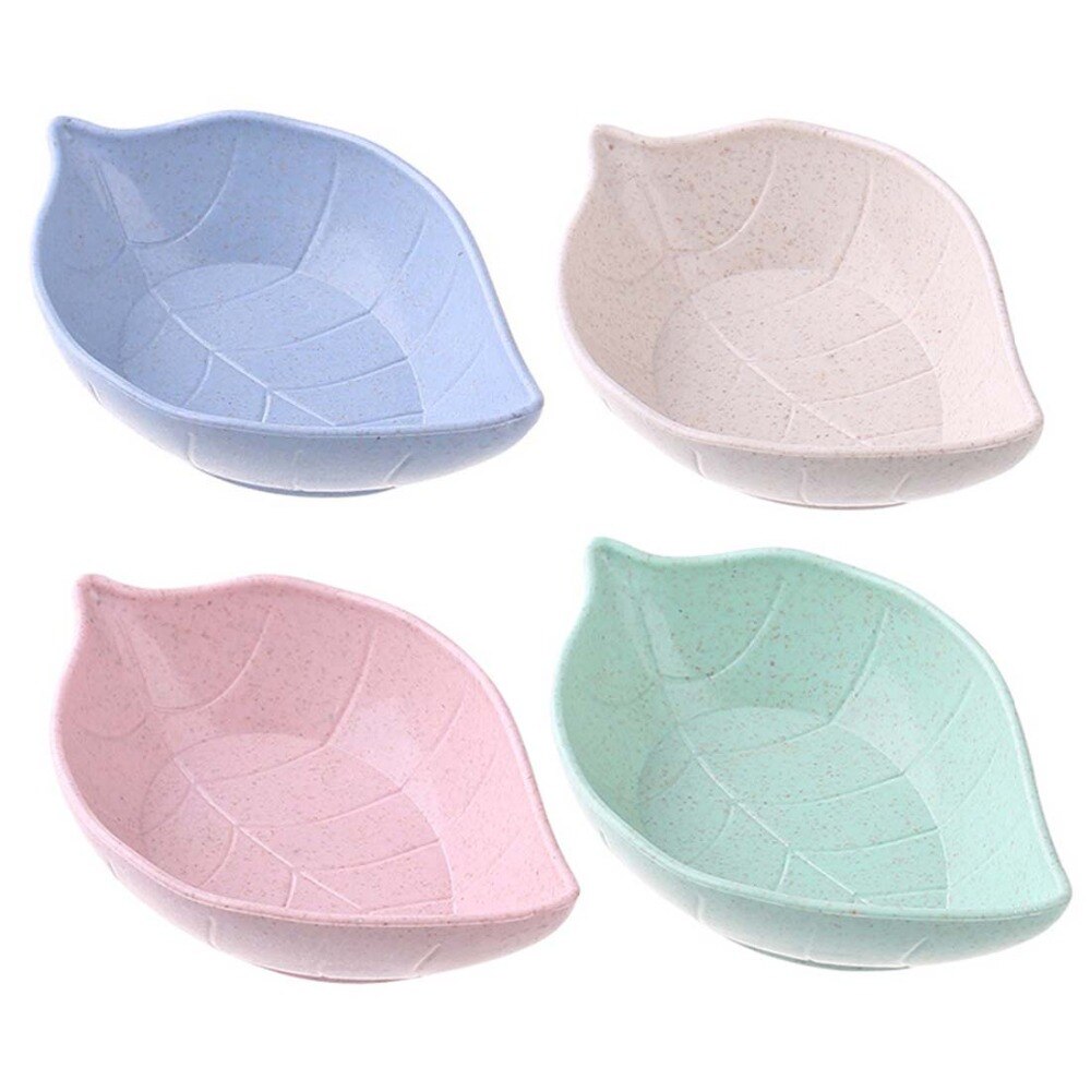 Leavess Dish Baby Kid Bowl Wheat Straw Soy Sauce Dish Rice Bowl Plate Sub - plate Japanese Tableware Food Container