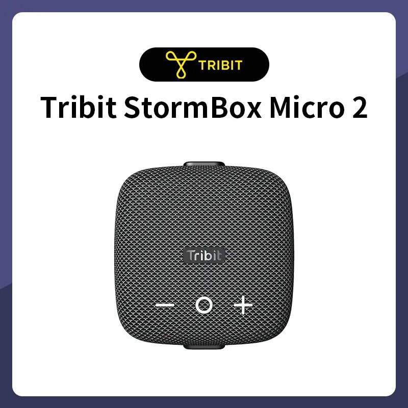 Collection Tribit StormBox Micro 2 Draagbare Bluetooth Speaker 90dB Luid Geluid Diepe Bass IP67 Waterdicht Camp Klein: Black