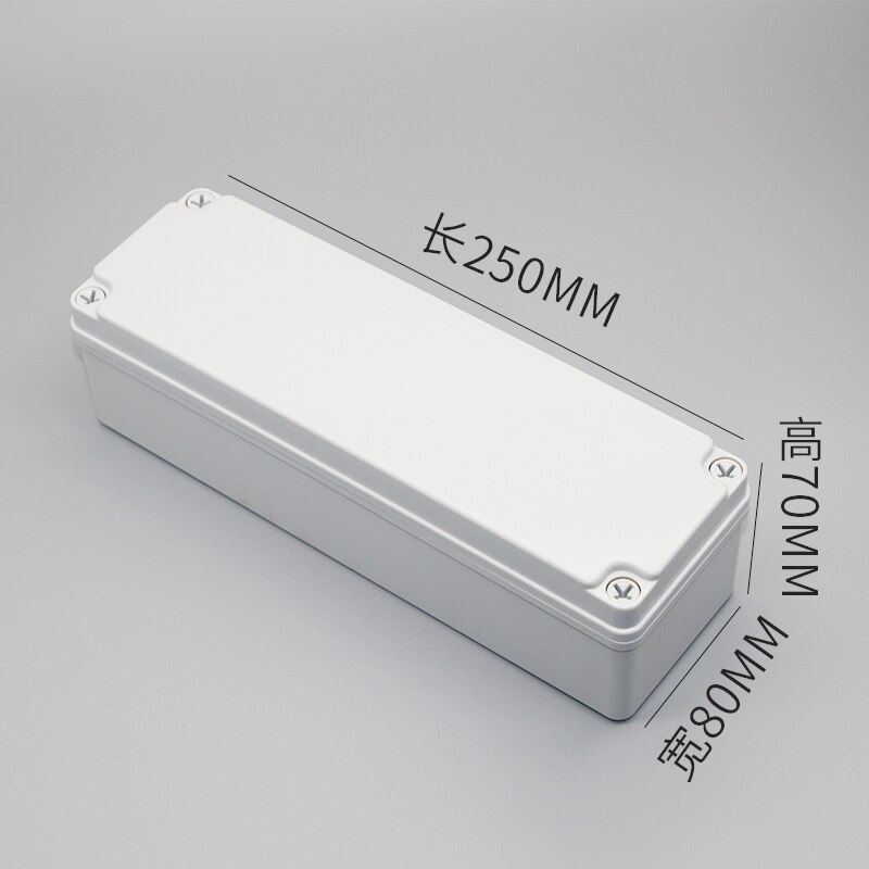 Waterproof Junction Box ABS Electronic Project Instrument Case Electrical Outdoor IP67 Project Box Plastic Enclosures Housing: 250x80x70mm