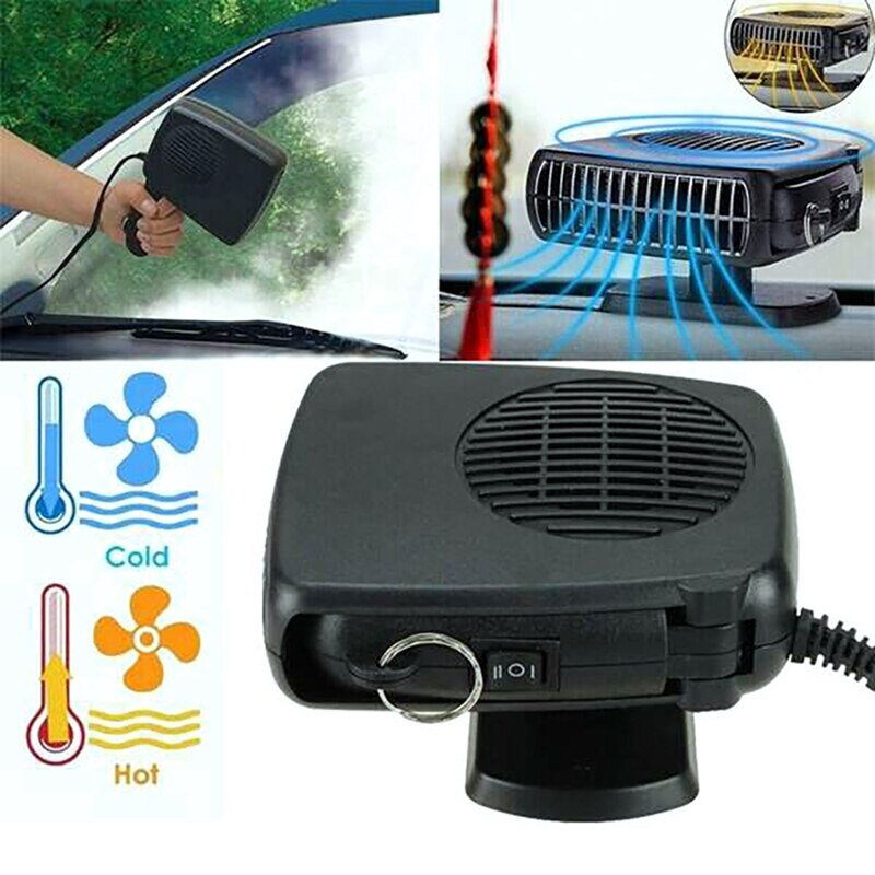 2 in 1 Car Heater Air Cooler Fan Windsn Demister 24V Defroster Electric Heating Portable Good Auto Dryer Heated