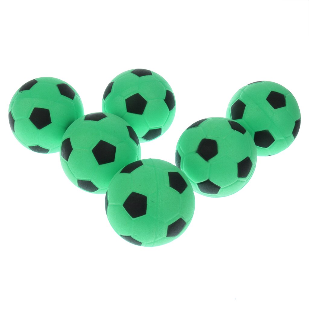 6 st 6.3cm mjukt skum fotboll barn barn strand trädgård pool sommar rolig leksak: Grön