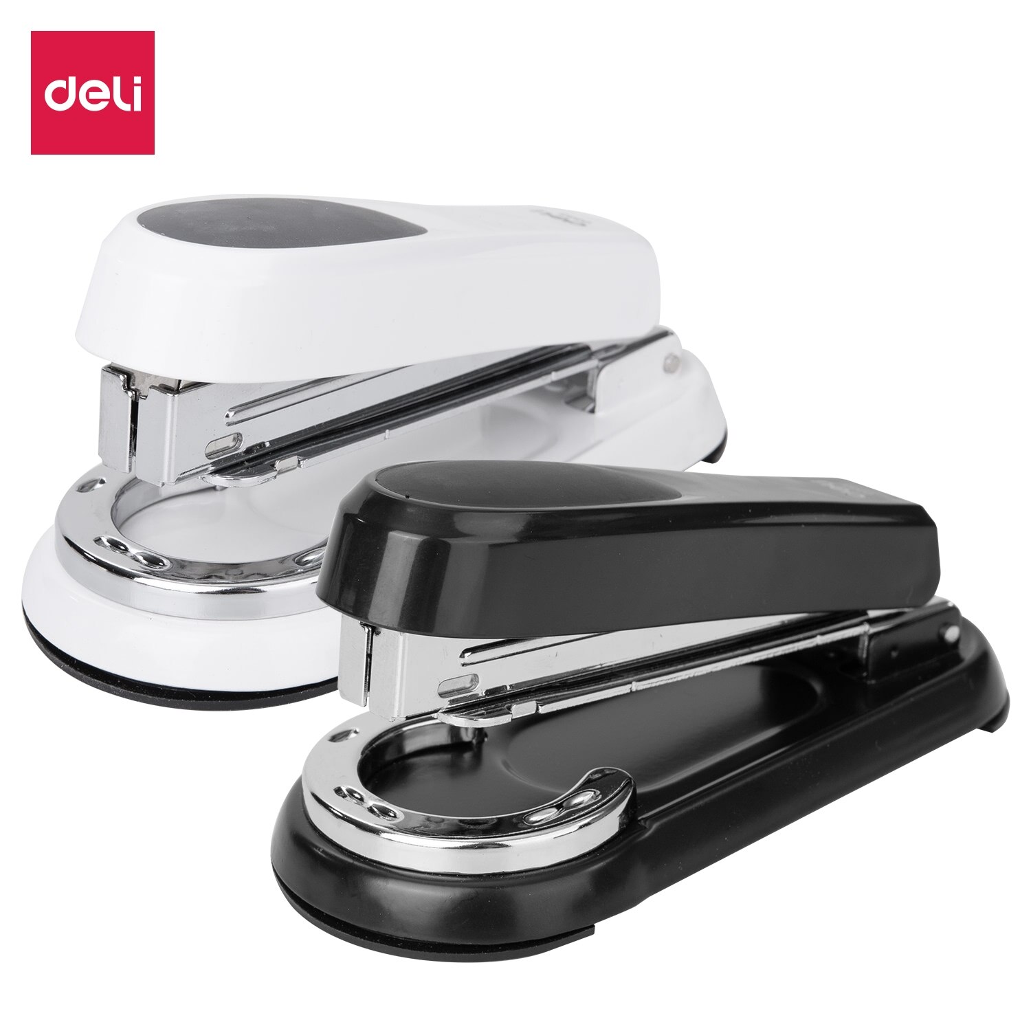 DELI E0333 Swivel Stapler Office Home Use 25sheets Smooth Stapling Rotatable Anvil Stationery