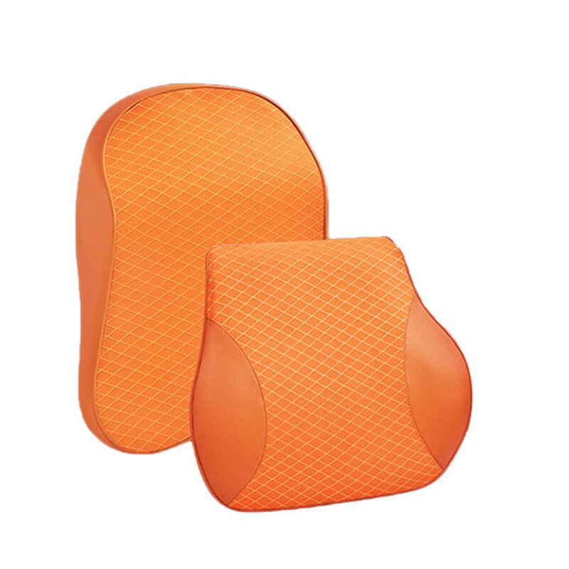 Auto voiture appui-tête cou oreiller lombaire dos appui-tête coussin pour conducteur mousse à mémoire voiture oreillers pour le bas du dos: as picture
