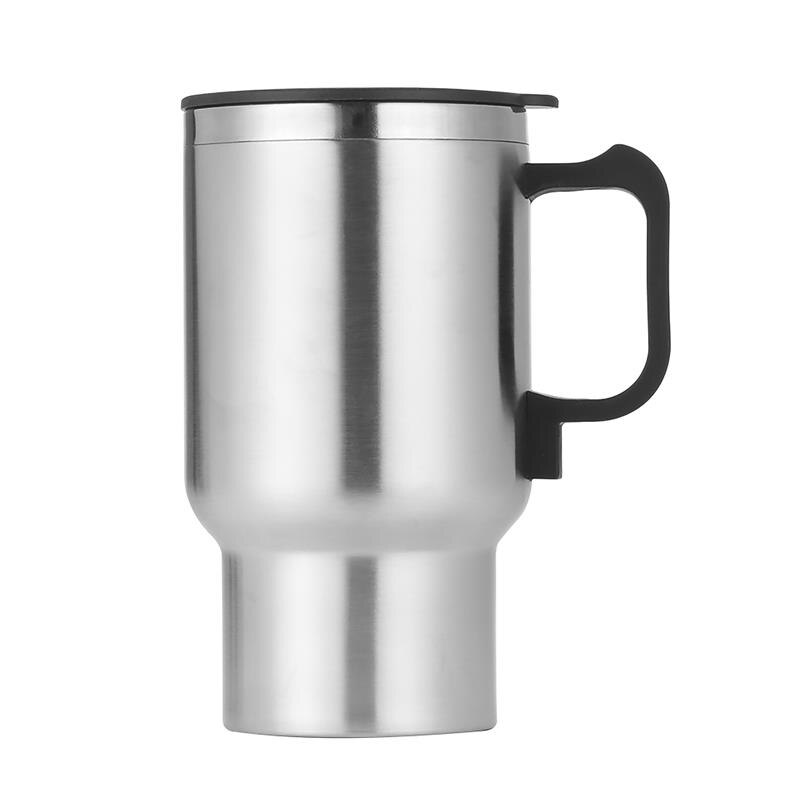 12V 500ML Stainless Steel Cup Kettle Travel Coffee Mug Portable Electric Car Water Keep Warmer Kettle with Cigar Lighter Cable