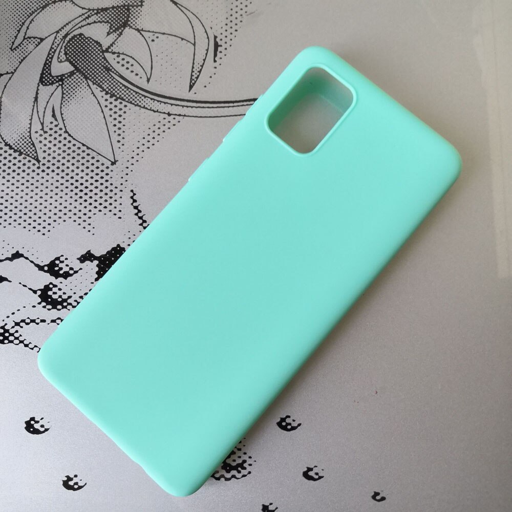 Matte silikon weiche Candy farbe Fall für Samsung Galaxy S11 S11e S11 Plus A51 A71 Matte Weiche Zurück Telefon Abdeckung fällen: For Samsung A51 / Himmel-Blau