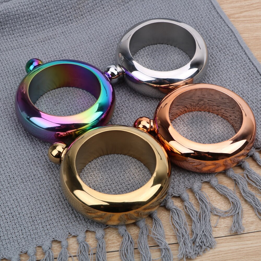3.5 oz armbanden heupfles drinkgerei accessoires voor whisky wodka alcohol armband wijnfles ronde chique heupfles