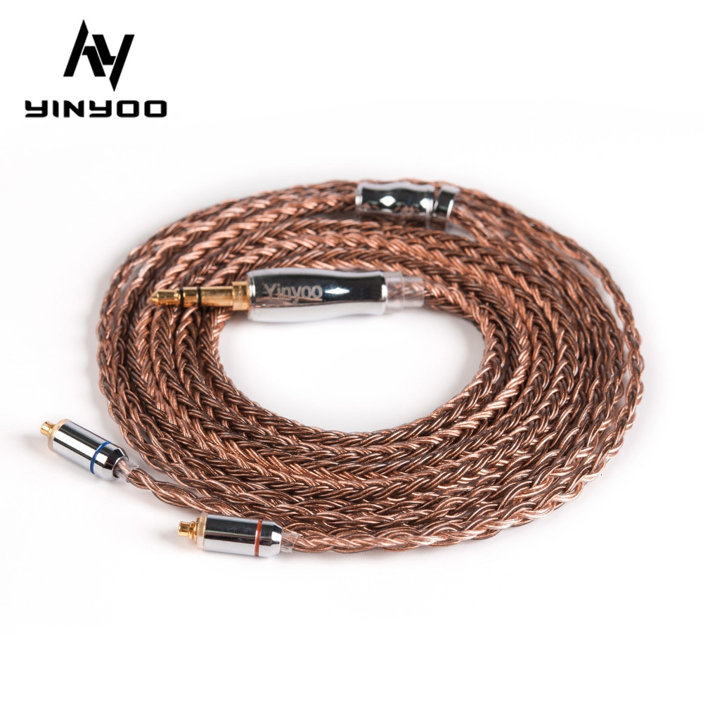 Cable de cobre de alta pureza Yinyoo 16 núcleos 2,5/3,5/4,4 MM con MMCX/2PIN/QDC TFZ para KZZS10Pro AS10 ZSNPRO C12 BA5 V90 BLON BL-03