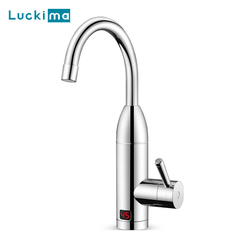 Kitchen Electric Instant Water Heater Faucet for Bathroom Tankless Instantaneous Water Tap with Temperature Display