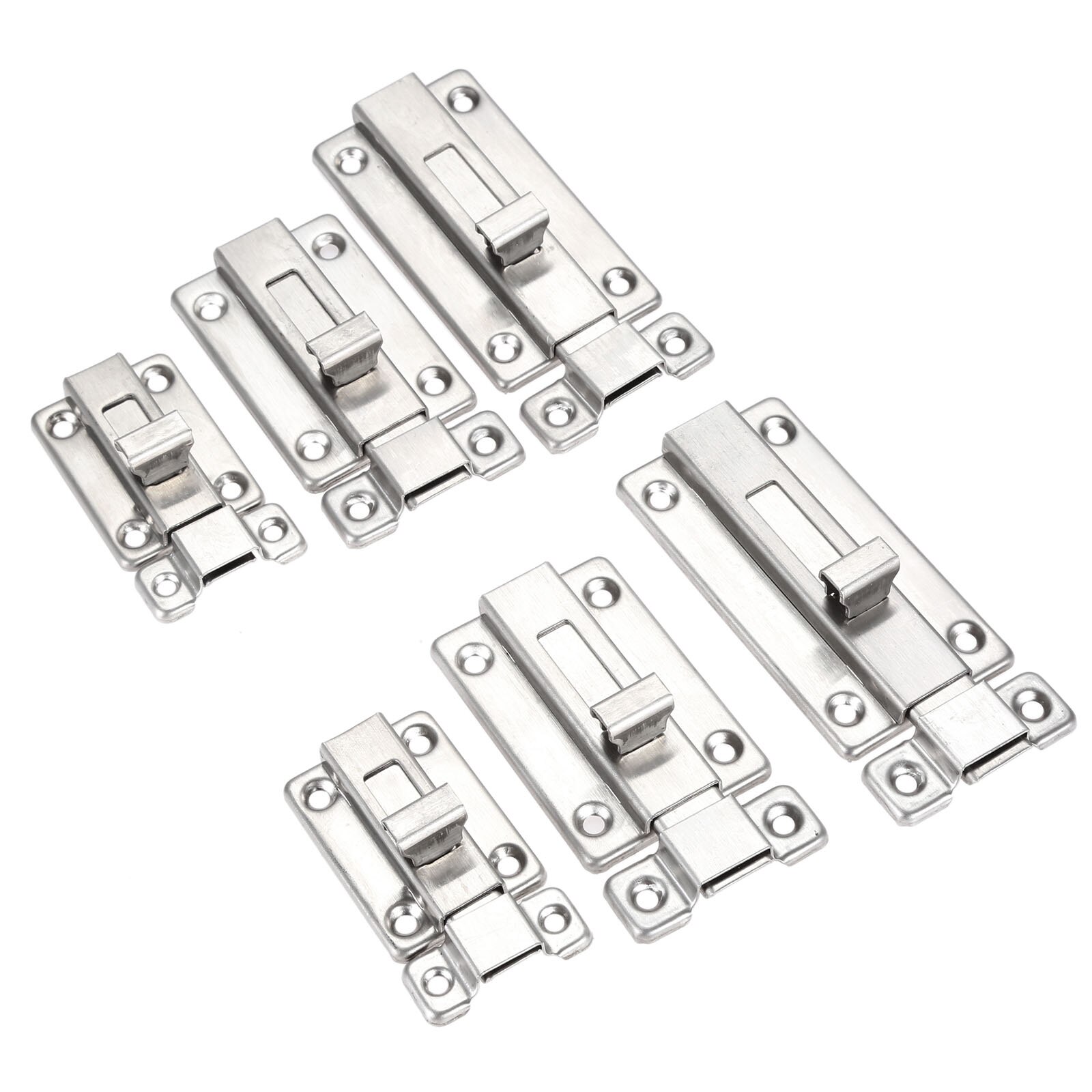 2Pcs 2/3/4 Inch Stainless Steel Small Latches Buckles Sliding Lock Barrel Bolt Security Anti-Theft Door Deduction Door Bolts